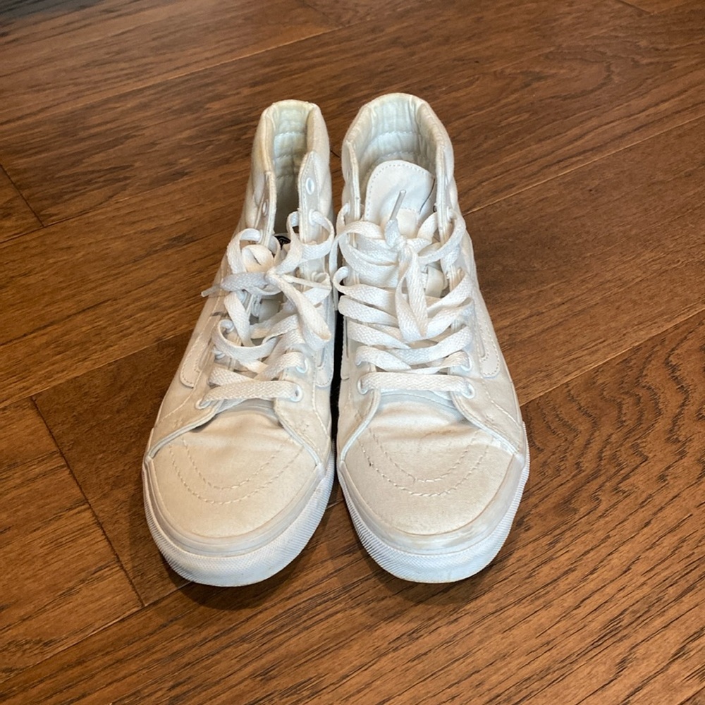 Used white vans high tops. Women's 7.5.
